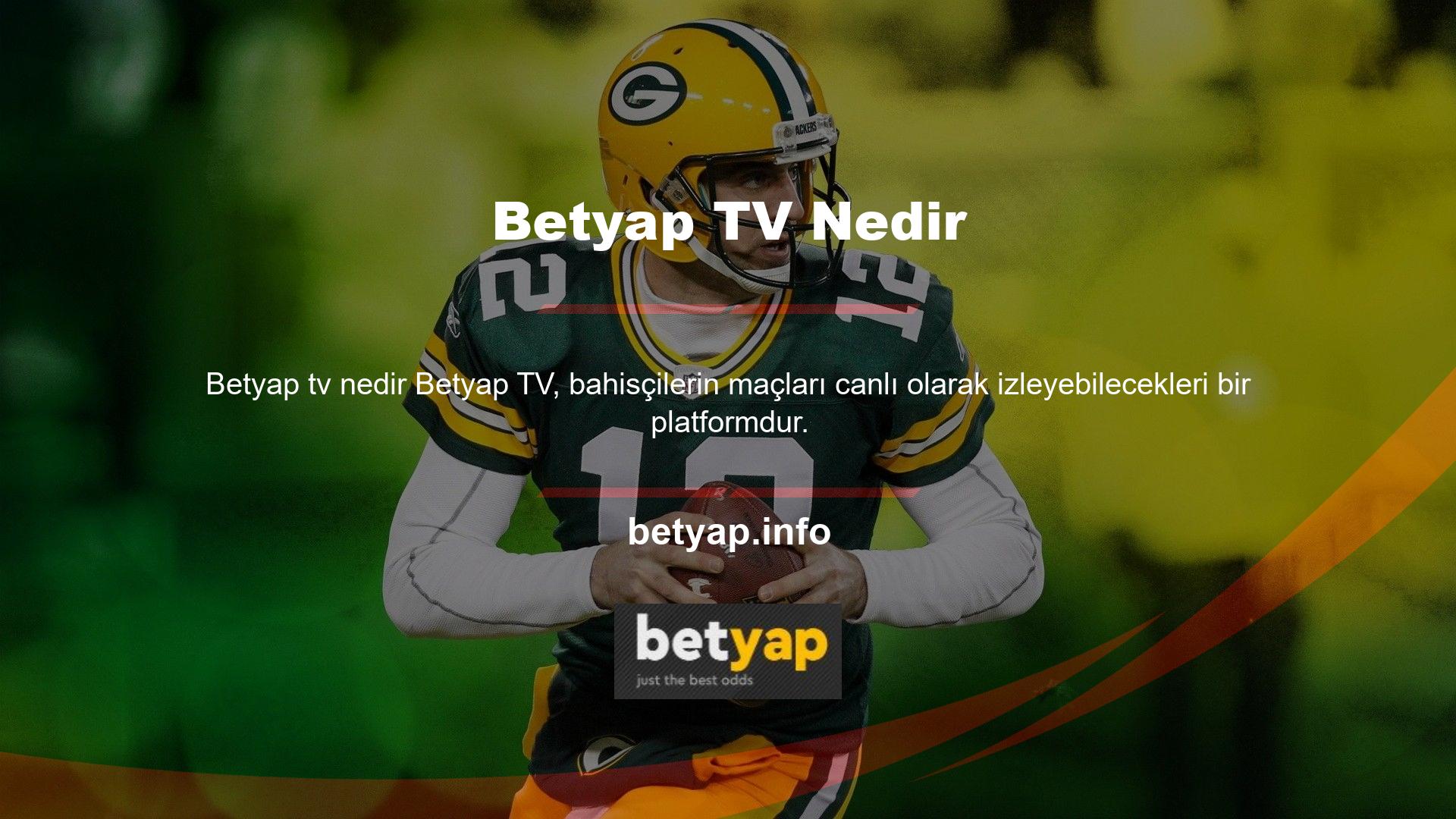 Bu, casino kullanıcılarının bu web sitesi aracılığıyla Betyap TV'ye kolayca erişebileceği anlamına gelir